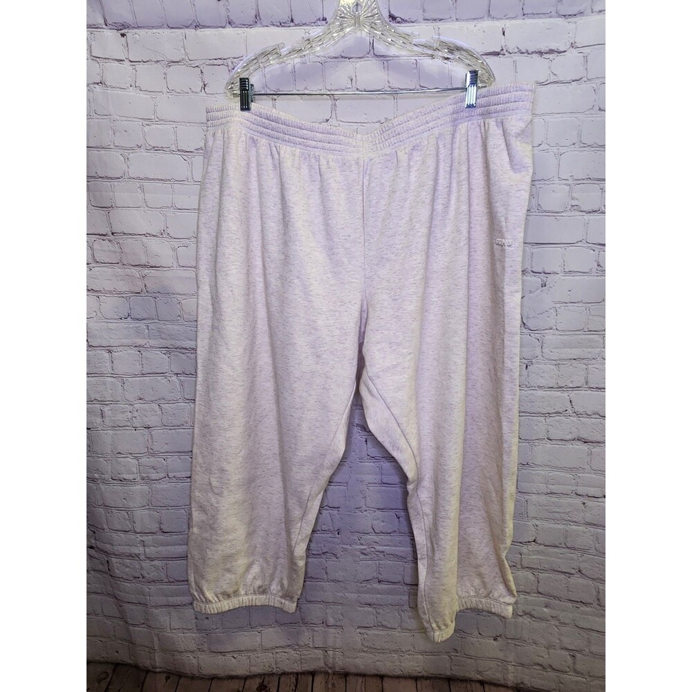 Skims Low Rise Capri Jogger Womens 4X Oatmeal Heather Cotton Fleece